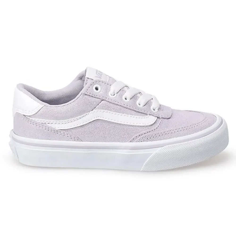 Vans Brooklyn Lifestyle Shoes Canvas NEW Kids Size 8 Purple Shimmer Velcro